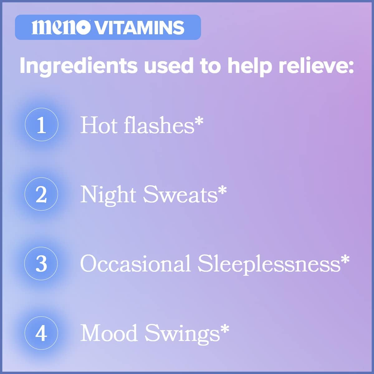 MENO Vitaminas para la menopausia, 30 porciones (paquete de 2)  Suplementos de menopausia sin hormonas para mujeres con cohosh negro y ashwagandha