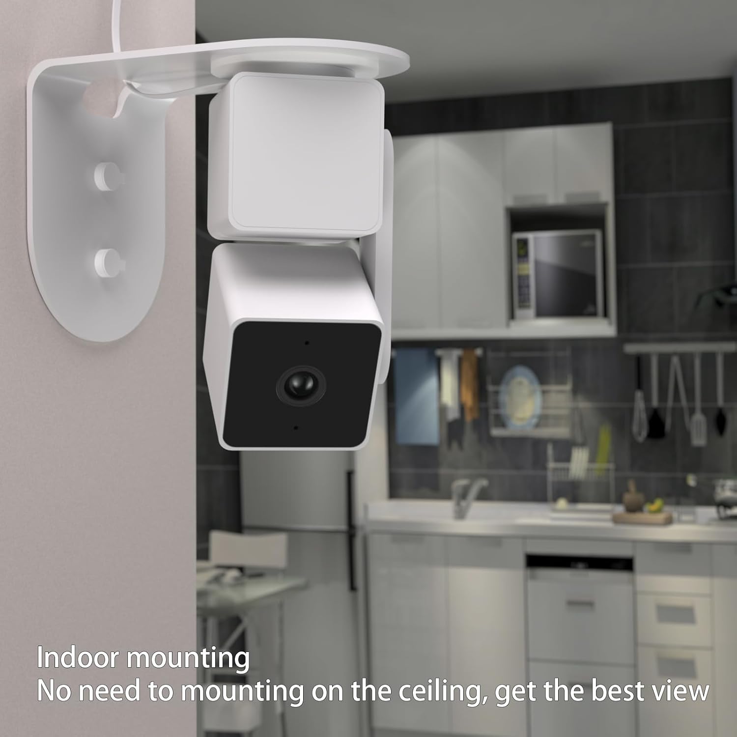 Soporte de pared de metal para Wyze Cam Pan V3  Cam Pan V2, extensión de la bandeja de leva v3 que proporciona mejores ángulos de visión,