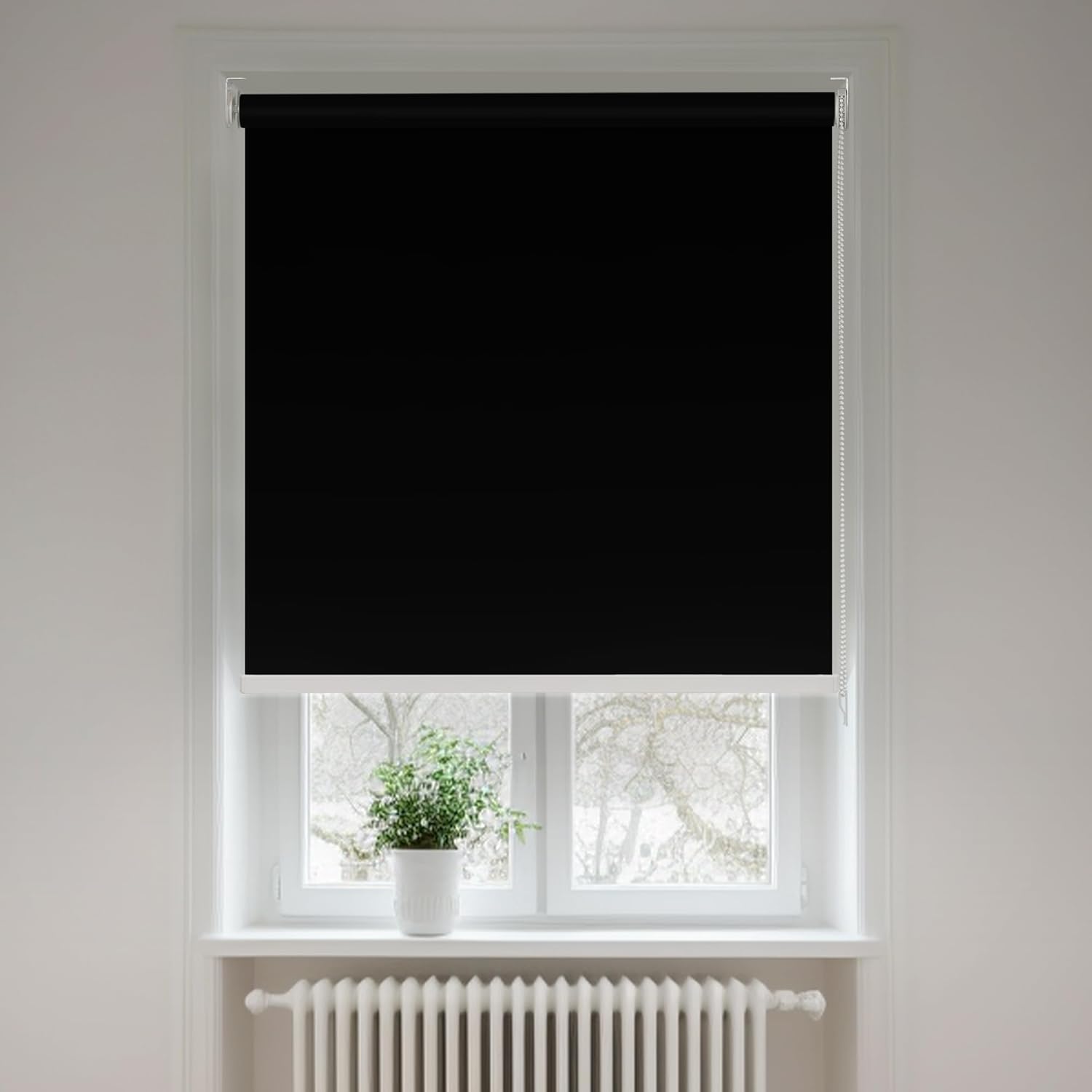 Boolegon Persianas enrollables opacas para ventana, tela con aislamiento térmico, fácil instalación, protección UV. Persianas para dormitorio,
