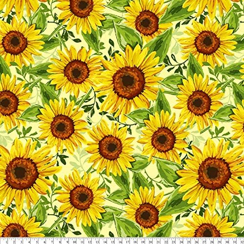 The Yard – Tela de forro polar prémium antibolitas de girasoles
