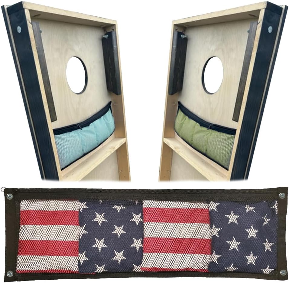 Bolsa de Cornhole Caddy (paquete doble)  Almacenamiento de bolsas de maíz  Accesorios para tableros de Cornhole