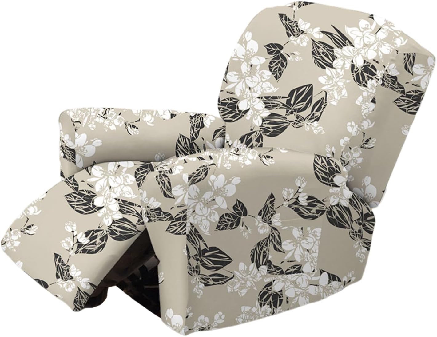 CRFATOP Fundas elásticas para sillón reclinable, 4 piezas, fundas para sillón reclinable con bolsillos de almacenamiento, protector de muebles para