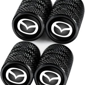 Tapas de válvula de neumático de automóvil, cubierta de vástago de válvula compatible con Mazda CX-5 CX-7 CX-8 M6 MX5 RX7 RX8 A8 CX9 MX6 R3 M2 M3 M5 Tapas de válvula de neumático de automóvil, cubierta de vástago de válvula compatible con Mazda CX-5 CX-7 CX-8 M6 MX5 RX7 RX8 A8 CX9 MX6 R3 M2 M3 M5