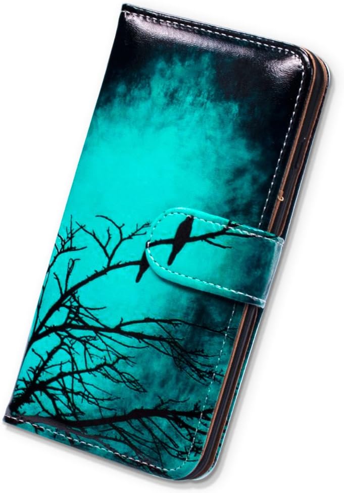 Funda de piel con tapa para T-Mobile REVVL 6X 5G y Revvl 6, incluye ranura para tarjetas y soporte, acabado mate, accesorio para mujer