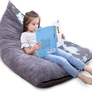 Bchway Family Funda para puf de almacenamiento de animales de peluche, bolsa de puf de animales de peluche para niños y adolescentes, súper suave y Bchway Family Funda para puf de almacenamiento de animales de peluche, bolsa de puf de animales de peluche para niños y adolescentes, súper suave y