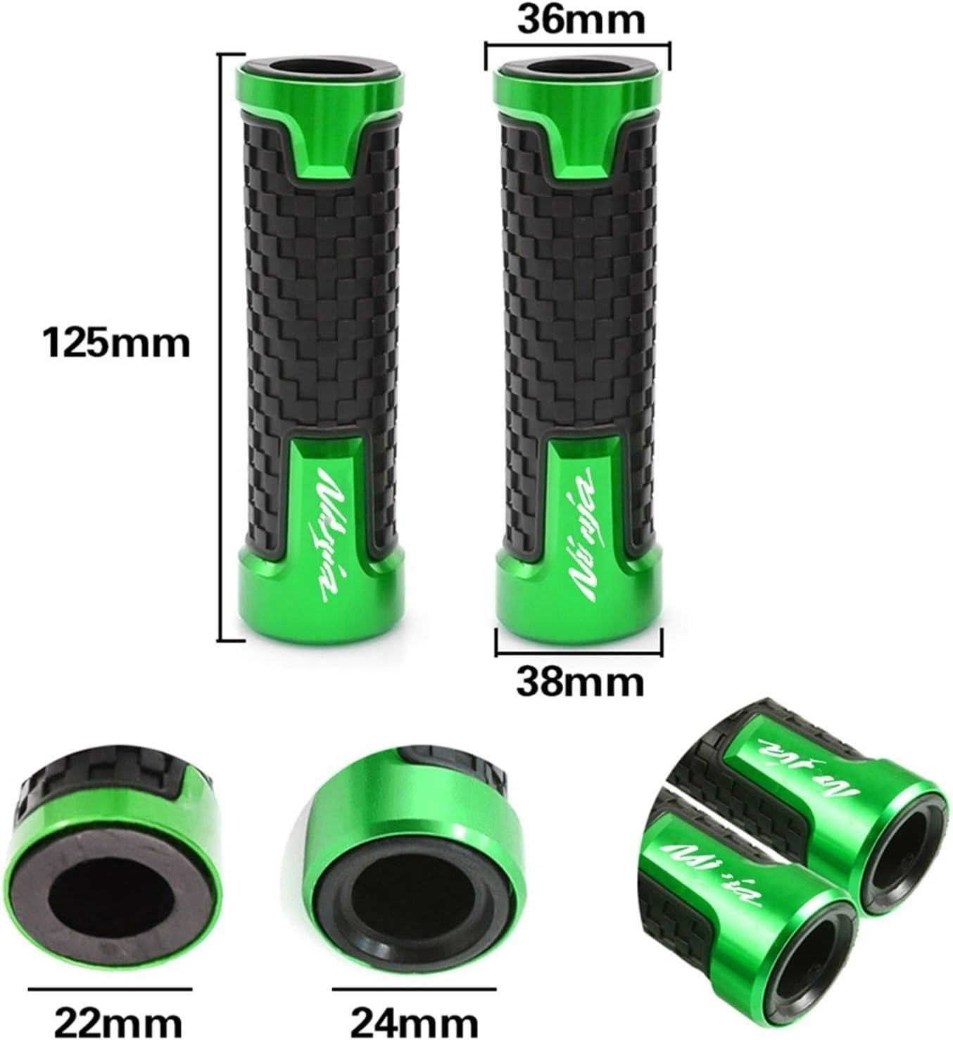 Accesorio de motocicleta Manillar de motocross mano para Kawasaki para Ninja 250 300 400 650 1000 H2 H2R 250R 2013 2022