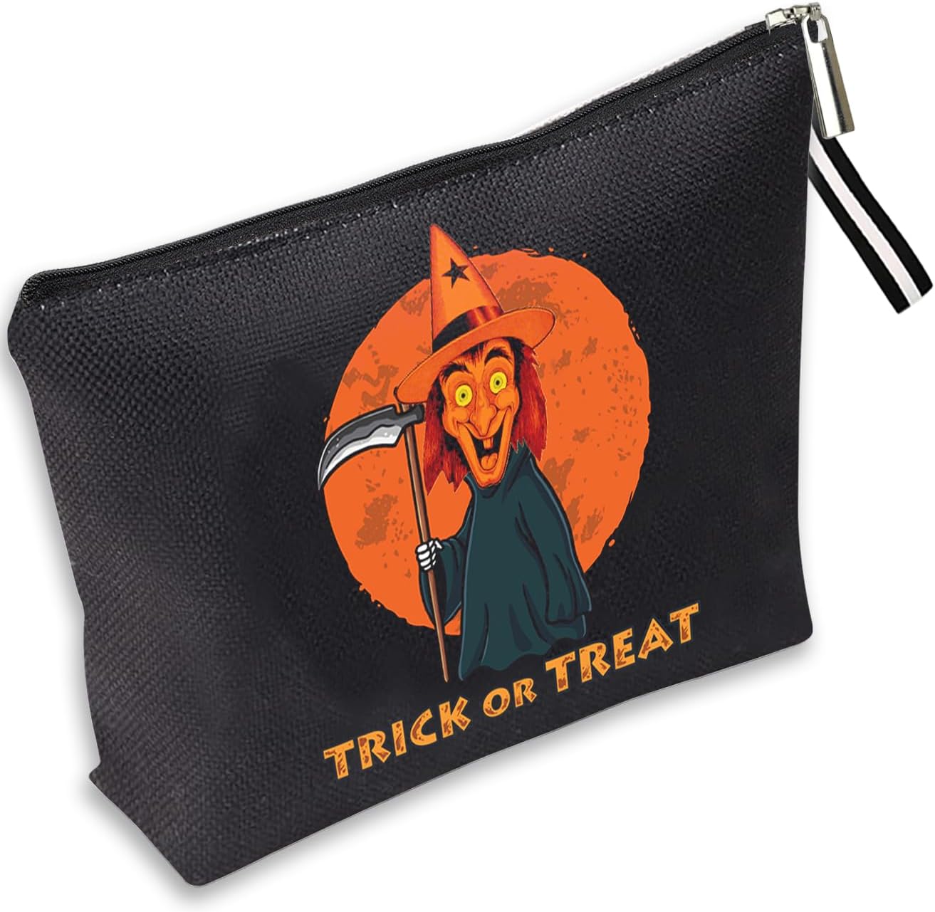 TTBDKKDM Bolsa de cosméticos de Halloween, bolsas de maquillaje para mujer, bolsa de maquillaje de Halloween con cremallera, estuche de belleza,