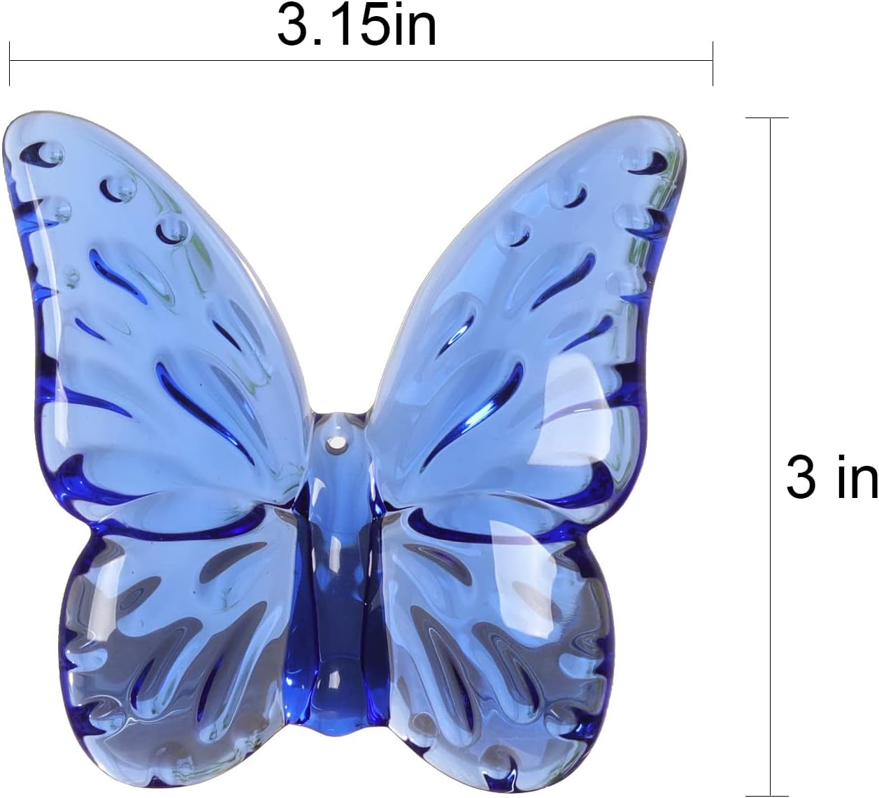 WEISIPU Figura de mariposa de cristal coleccionable, estatua de adorno de cristal para decoración de mesa de pisapapapeles para oficina en casa,