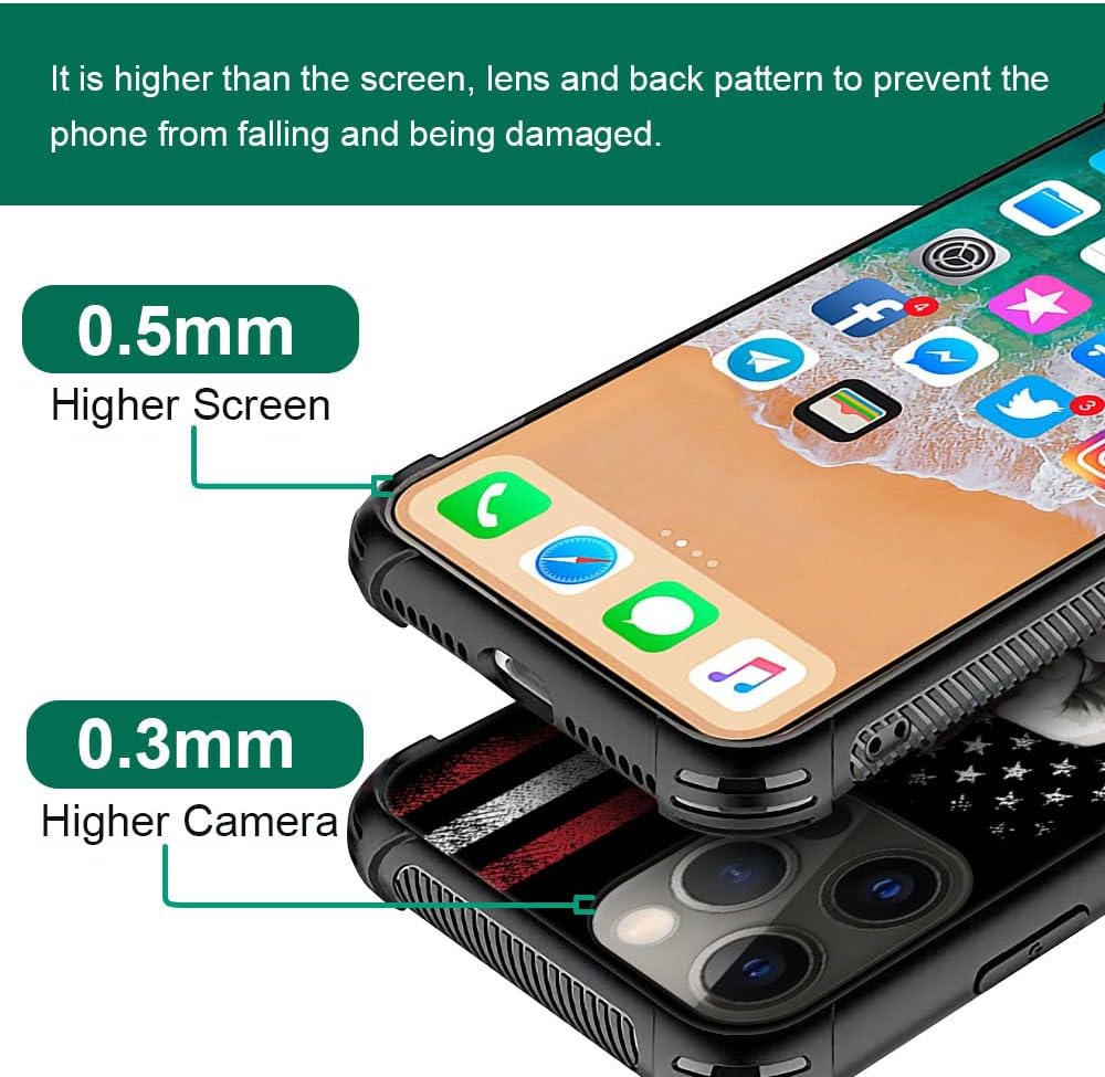 DAIZAG Funda compatible con iPhone 11, funda de la bandera estadounidense de pesca para iPhone 11 para hombre y mujer, protección completa, a prueba