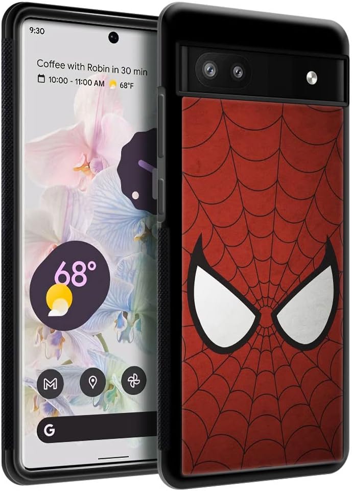 Funda compatible con funda para Google Pixel 6A, Hero Man 003 de lujo para anticaídas y a prueba de golpes para niña y niño, funda de teléfono móvil