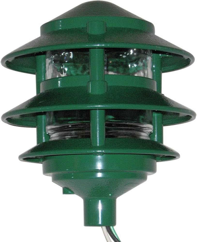 Greenfield PL3TLEDG – Luz LED resistente a la intemperie de 3 niveles, fabricada en los Estados Unidos, color verde