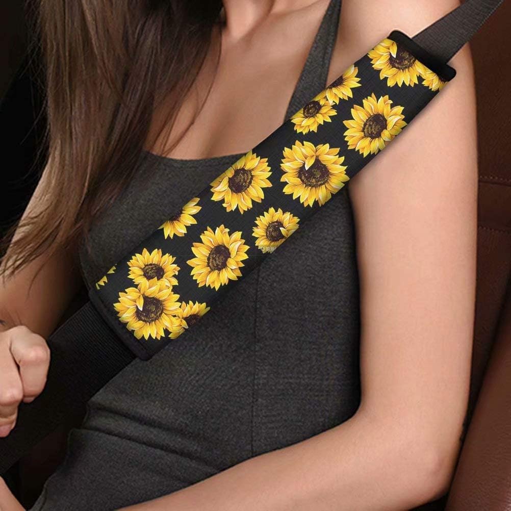 FOR U DESIGNS – 2 fundas universales para cinturón de seguridad, correa de hombro, almohadillas para cochebolsa, cinturón de seguridad suave, talla