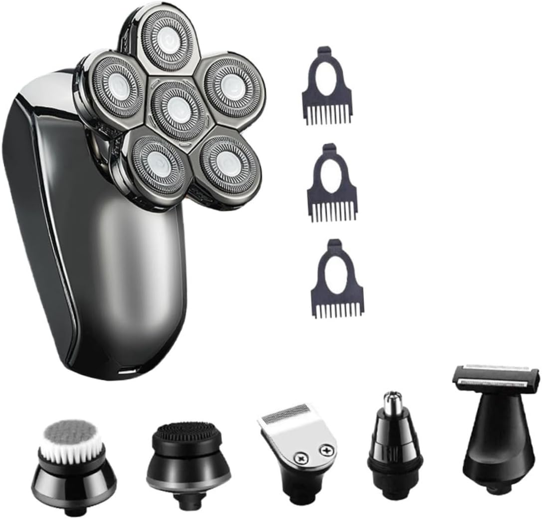 FOMIYES Juego de 2 juegos de afeitadora eléctrica para peluquería Maquina de afeitar para hombre, afeitadora de cuerpo eléctrico, kit facial de