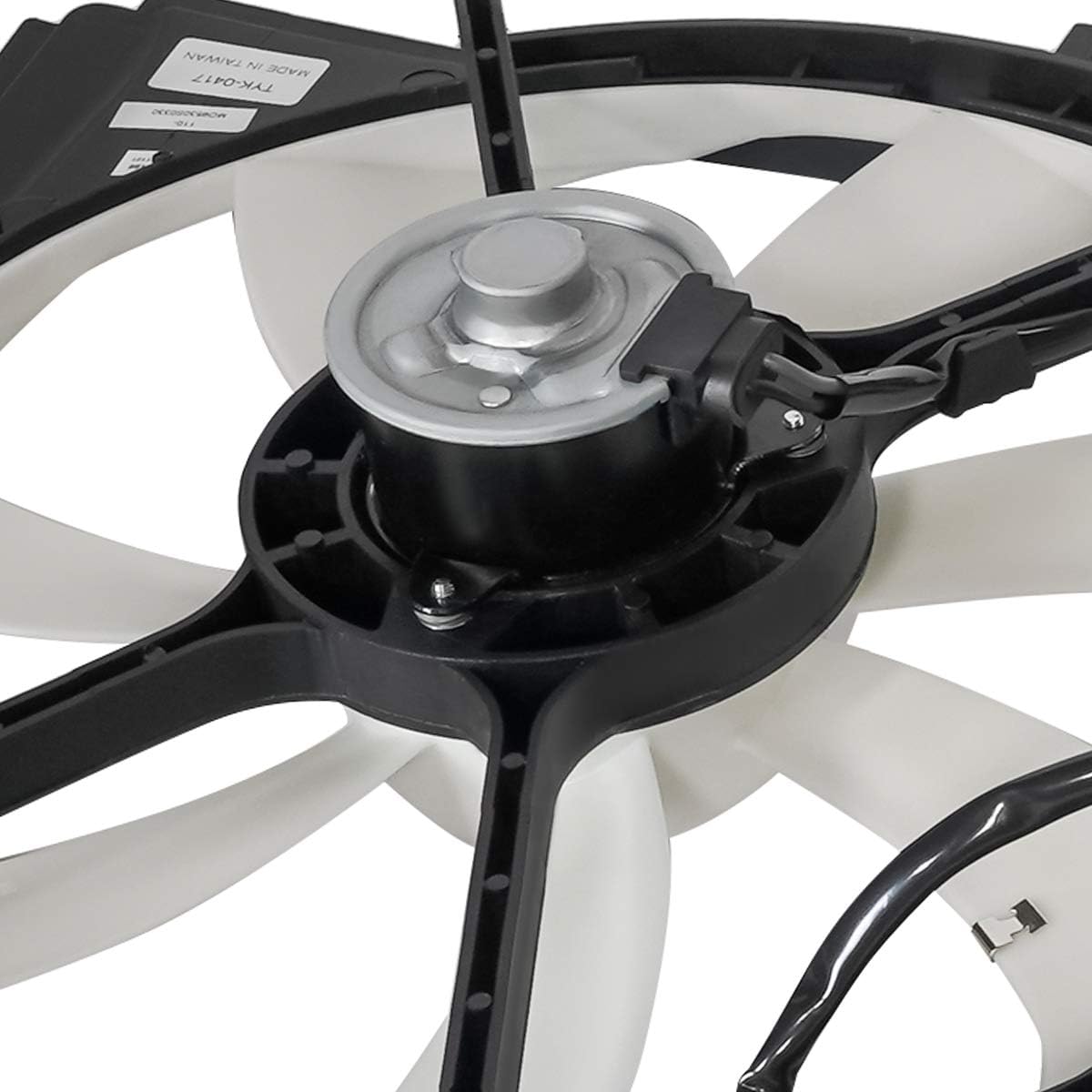 DNA Motoring OEM-RF-0265 TO3115165 Reemplazo del conjunto del ventilador de refrigeración del radiador de estilo de fábrica, negro