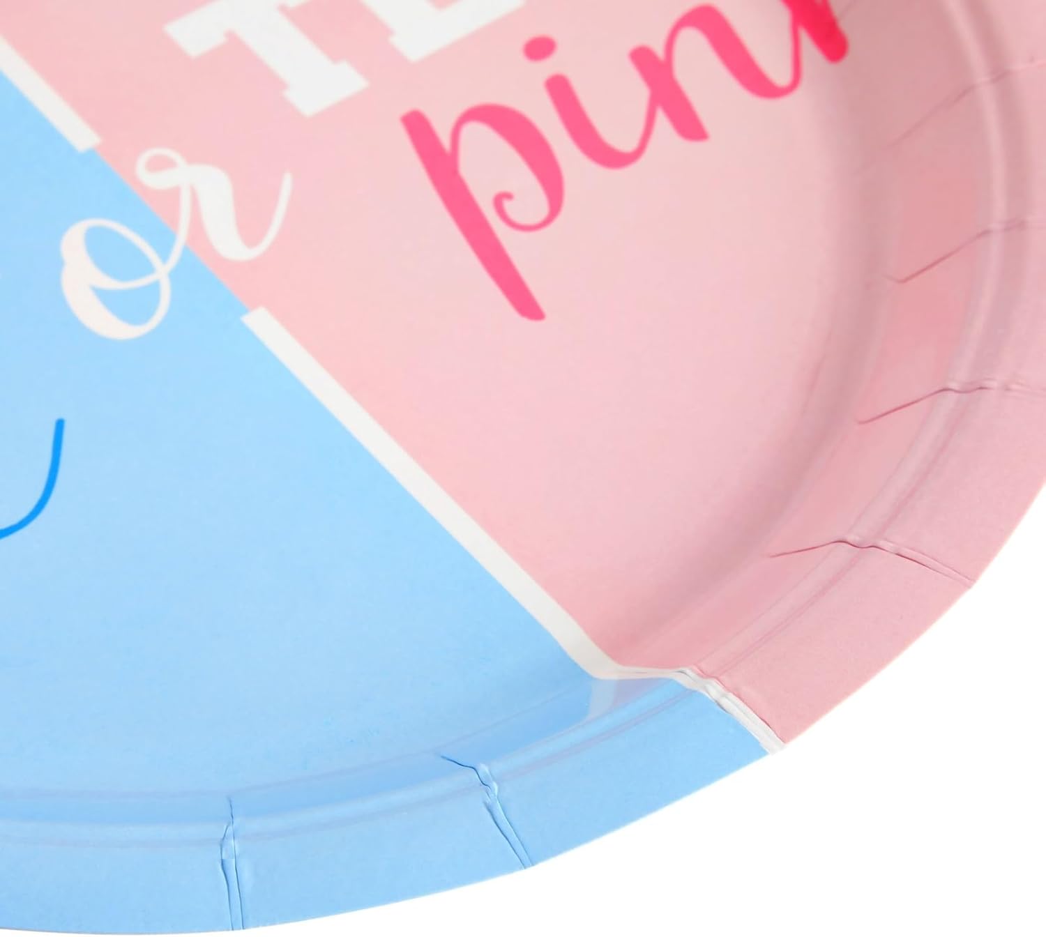 Platos desechables  80 platos de papel, suministros de fiesta de revelación de género para aperitivo, almuerzo, cena y postre, azul equipo o rosa