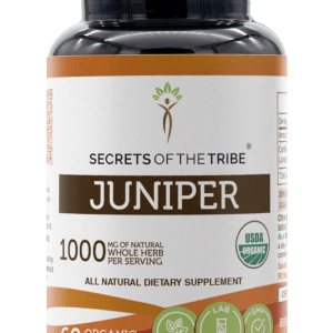 Secrets of the Tribe Juniper USDA Organic 60 cápsulas  Fabricado con cápsulas vegetarianas y enebro orgánico certificado (Juniperus communis) bayas Secrets of the Tribe Juniper USDA Organic 60 cápsulas  Fabricado con cápsulas vegetarianas y enebro orgánico certificado (Juniperus communis) bayas