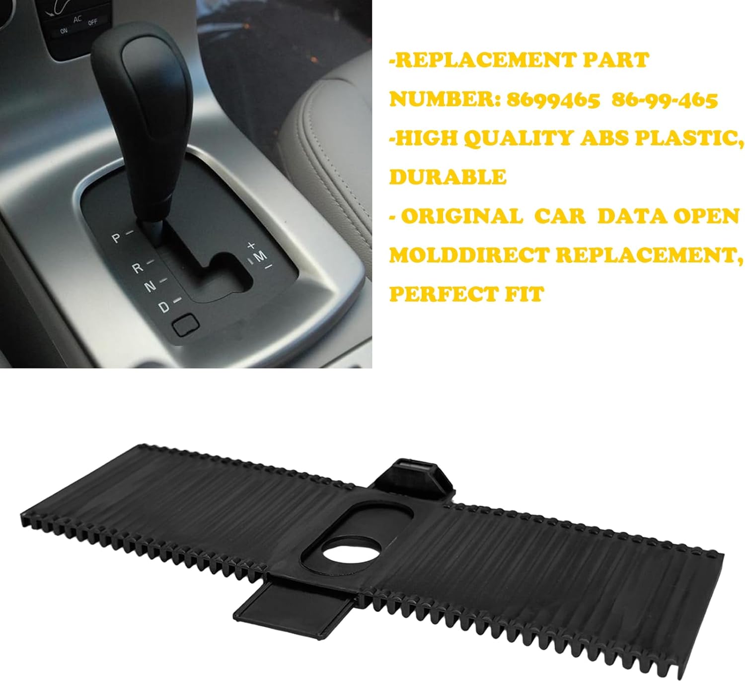 DJF 8699465 Consola selector de cambio de engranajes de transmisión Palanca ciega a prueba de polvo tapa cubierta apto para VOLVO C30 C70 S40 V50