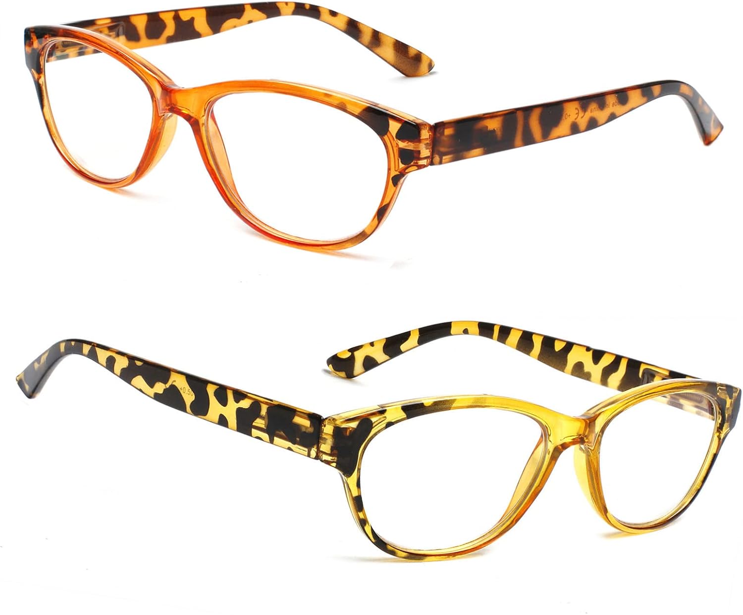 SIGVAN 5 pares de lentes de lectura con diseño de ojo de gato para mujer, con bloqueo de luz azul, bisagra de resorte, estampado de moda para mujer
