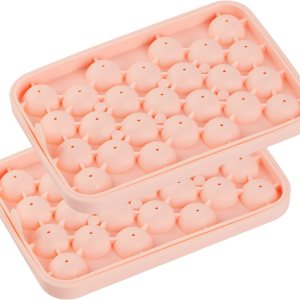 Bandeja redonda para cubitos de hielo, paquete de 2 unidades, silicona libre de BPA, flexible, de fácil liberación, 1.1 pulgadas x 50 moldes para Bandeja redonda para cubitos de hielo, paquete de 2 unidades, silicona libre de BPA, flexible, de fácil liberación, 1.1 pulgadas x 50 moldes para