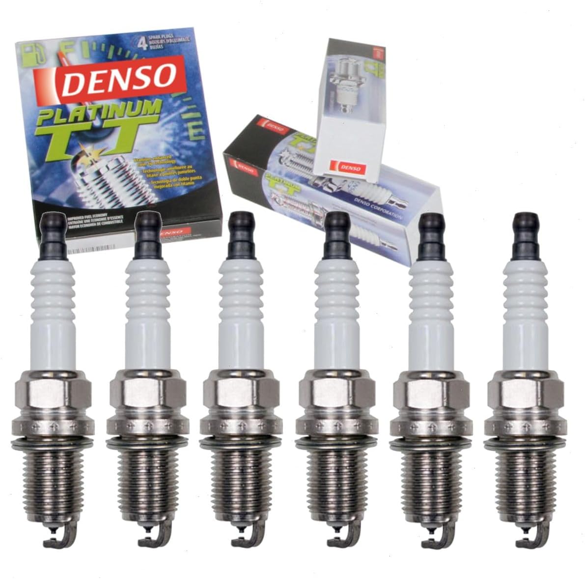6 bujías DENSO Platinum TT compatibles con Toyota Sienna 3.0L 3.3L V6 1998-2006