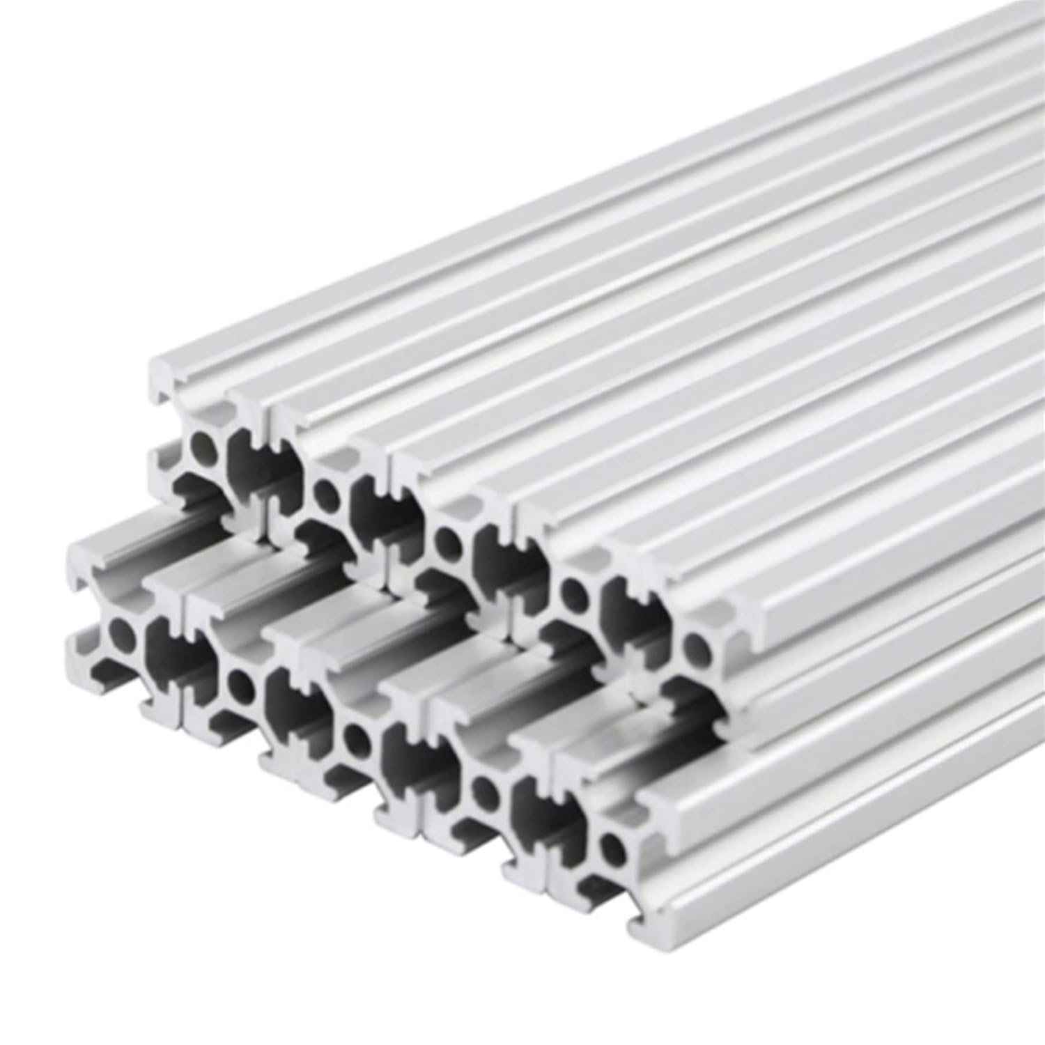 Extrusión de aluminio anodizado estándar europeo, ranura en T de 23.622in, extrusión de perfil de aluminio anodizado estándar europeo para piezas de