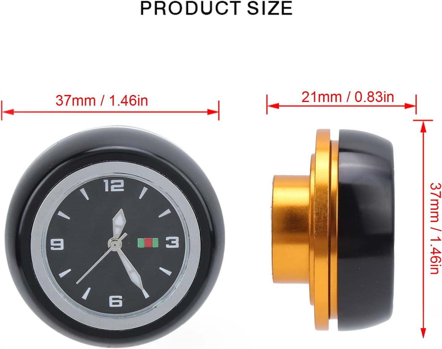 RiToEasysports Cubierta de auriculares de bicicleta de aleación de aluminio multifuncional tapa de vástago funcional con reloj dial auricular tapa