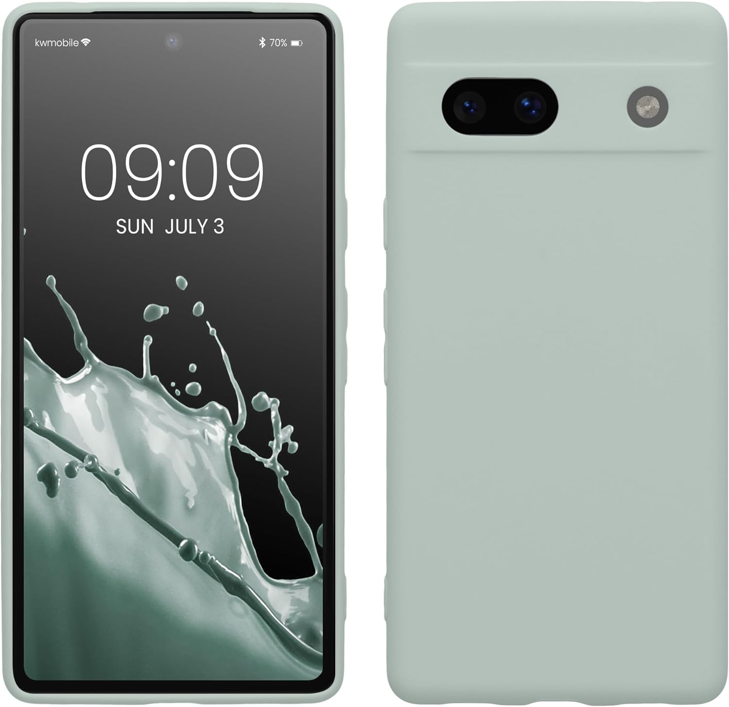 kwmobile Funda compatible con Google Pixel 7a – Funda protectora delgada de TPU para teléfono – Acabado mate suave – Menta fresca