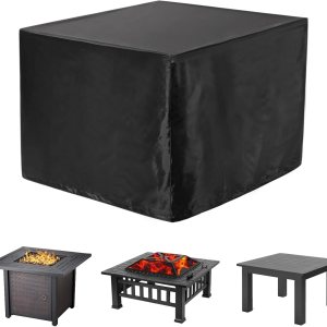 WOMACO Cubierta de mesa de patio resistente, cubierta de chimenea de gas, cubierta impermeable para muebles de exterior (31 x 31 x 24 pulgadas, WOMACO Cubierta de mesa de patio resistente, cubierta de chimenea de gas, cubierta impermeable para muebles de exterior (31 x 31 x 24 pulgadas,