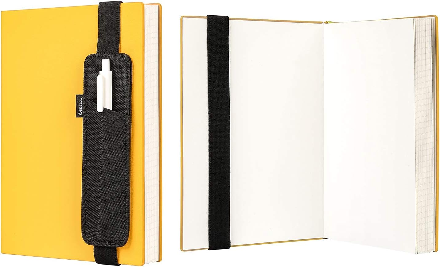 Epessa Soporte portátil para bolígrafo, soporte para lápices, funda para bolígrafos para diarios, cuadernos, libros, fundas rígidas para tabletas,