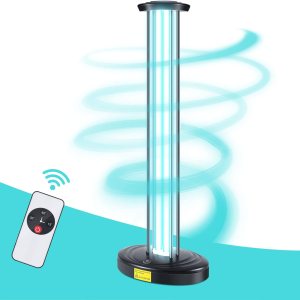 Lámpara germicida ultravioleta, desinfectante de luz UV sin ozono de 100 W para habitación grande, con control remoto de sincronización de tres Lámpara germicida ultravioleta, desinfectante de luz UV sin ozono de 100 W para habitación grande, con control remoto de sincronización de tres
