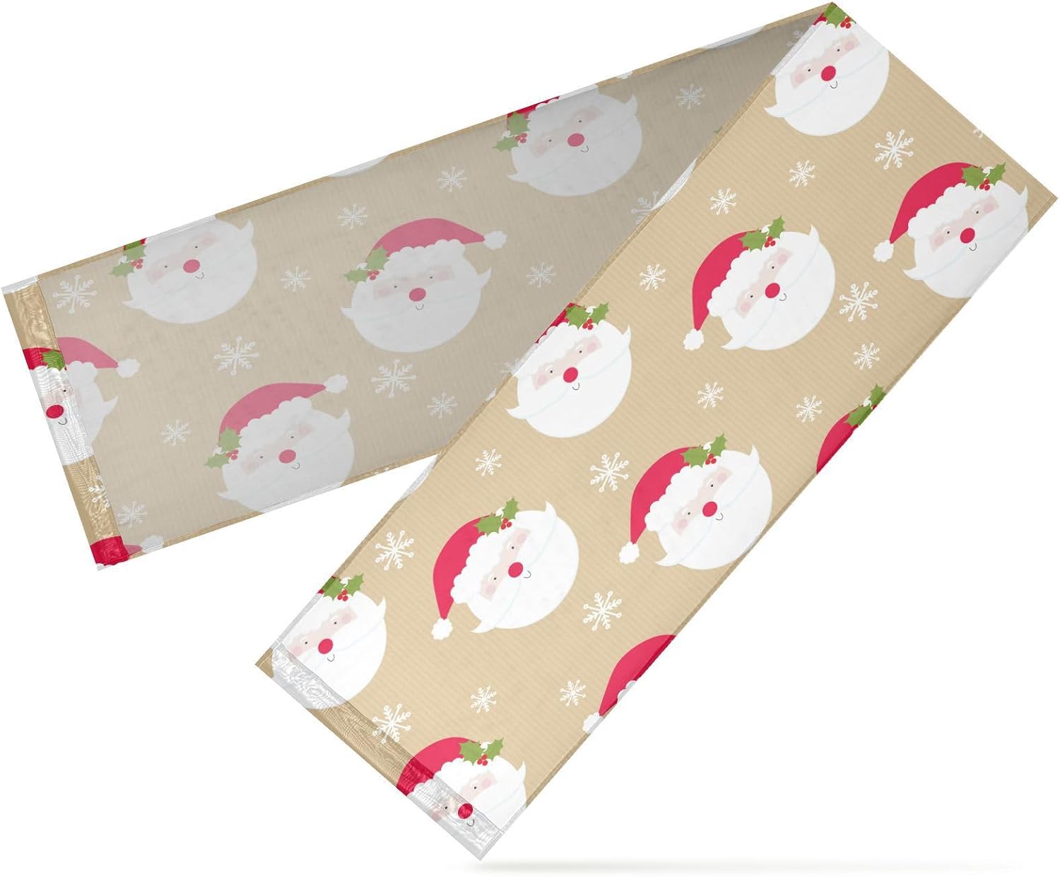 Christmas Cute Santa Head Table Runner Fall Table Decor for Kitchen Decorations Christmas Table Runner 120 Inches Long