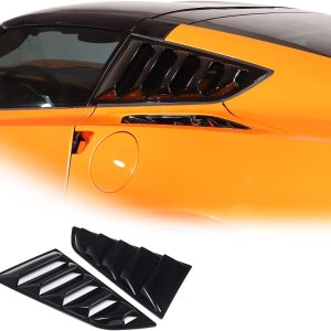 Persianas triangulares para ventana lateral trasera de automóvil compatibles con Chevrolet Corvette C7 2014-2019 (negro brillante) Persianas triangulares para ventana lateral trasera de automóvil compatibles con Chevrolet Corvette C7 2014-2019 (negro brillante)