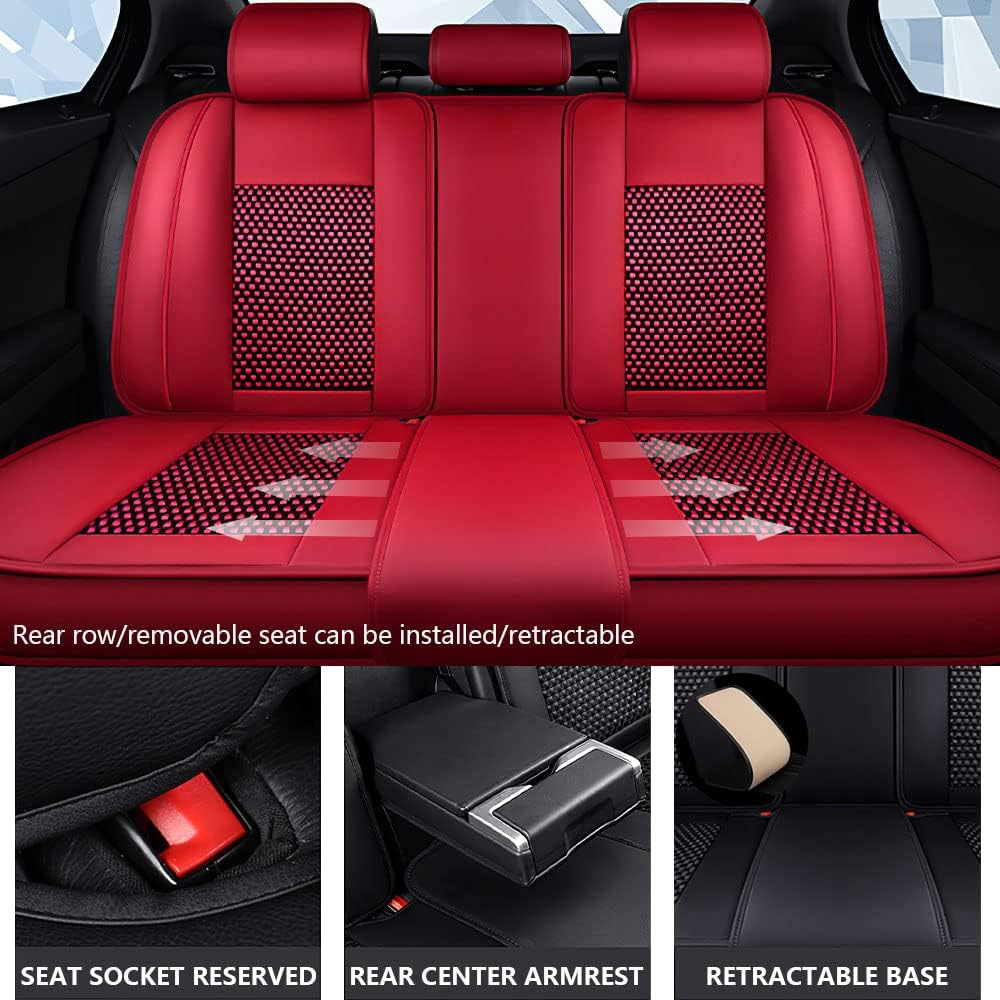 Funda de asiento delantera y trasera, para Cadillac CT4 CT5 CTS Escalade XTS, fundas interiores para la mayoría de los sedanes, SUV, camiones (juego