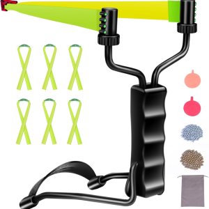 Juego de tirachinas de caza y tiro una pistola de tiro simple pero potente, potentes tirachinas de muñeca para adultos, con lazo resistente, 200 Juego de tirachinas de caza y tiro una pistola de tiro simple pero potente, potentes tirachinas de muñeca para adultos, con lazo resistente, 200