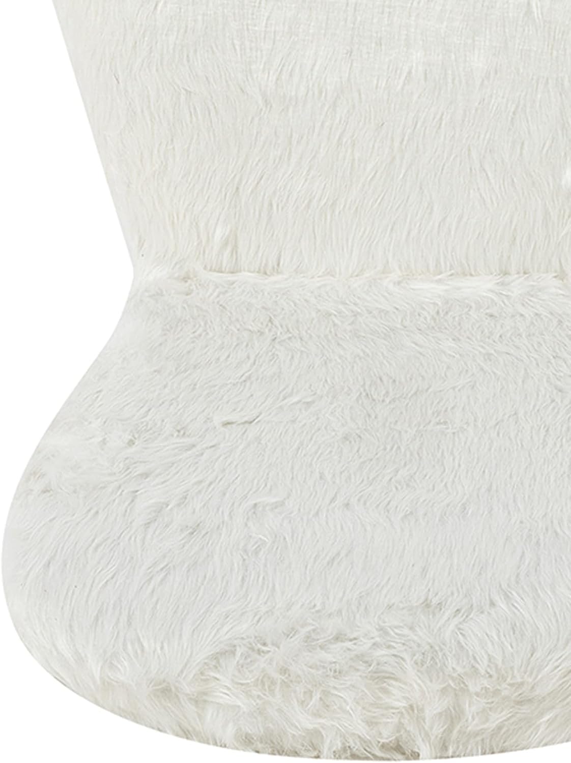 GIA Silla giratoria ajustable de respaldo medio con piel sintética, tamaño de asiento mejorado para adultos, color blanco