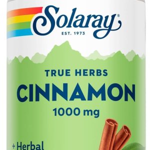 SOLARAY Corteza de canela 1000 mg  Función digestiva saludable  Antioxidante  60 cápsulas vegetales  Paquete de 2 SOLARAY Corteza de canela 1000 mg  Función digestiva saludable  Antioxidante  60 cápsulas vegetales  Paquete de 2