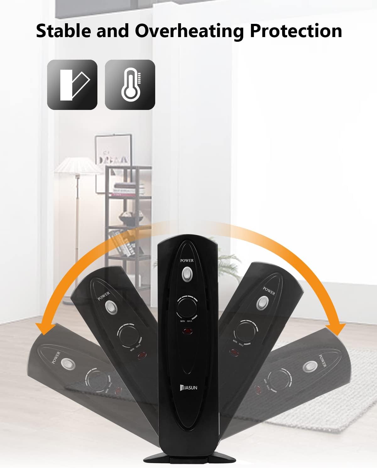Mini calentador de espacio lleno de aceite, calentador eléctrico con temperatura ajustable, potente calefacción de 700 W para dormitorio, oficina,