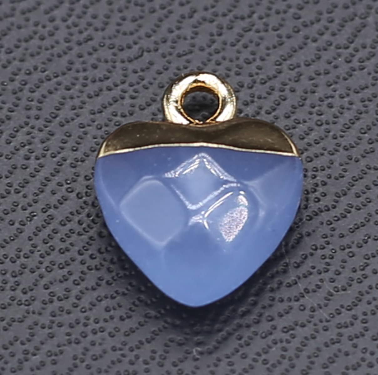LE SKY 10 colgantes de piedra natural en forma de corazón mezclados de ágata de cristal para hacer joyas, collares, aretes, Piedra Ágata