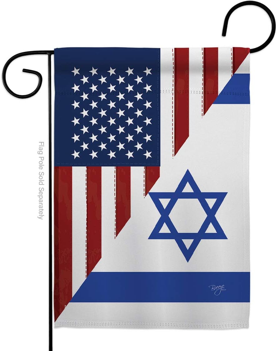Bandera estadounidense de Israel, bandera estadounidense de la amistad israelí, decoración del hogar, arte pequeño cartel interior patio habitación