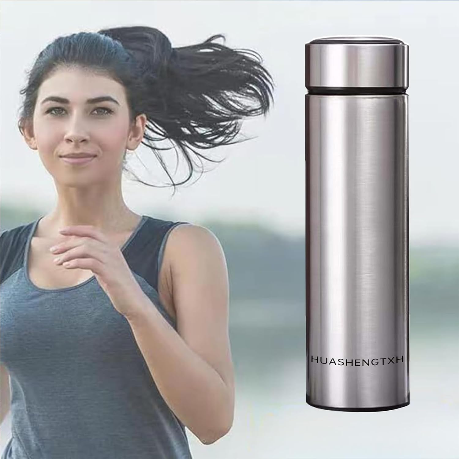 Botella aislante de acero inoxidable para deportes al aire libre, botella de café sellada al vacío, taza de viaje, botella de agua fría y caliente