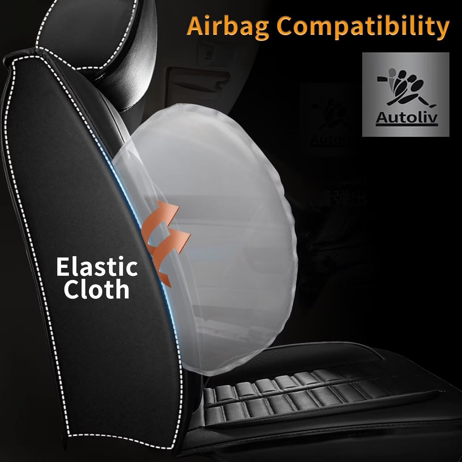 Fundas de asiento delantero de automóvil para Nissan Sentra 2008-2023, funda de asiento impermeable de piel sintética con compatible con bolsa de