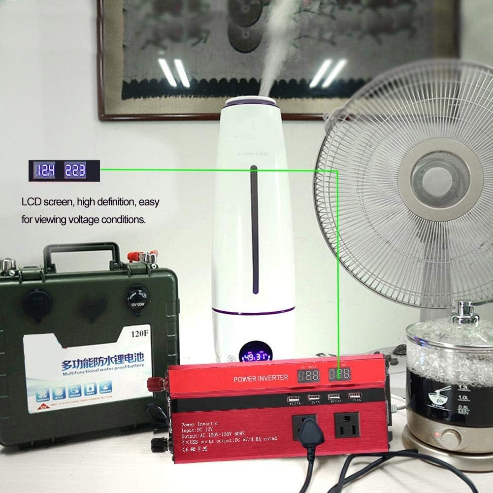 Inversor de voltaje solar para automóvil de 3000 W4000 W5000 W10000 W, 12 V24 V a 110 V de alta potencia (4000 W, 12 V, 110 V)