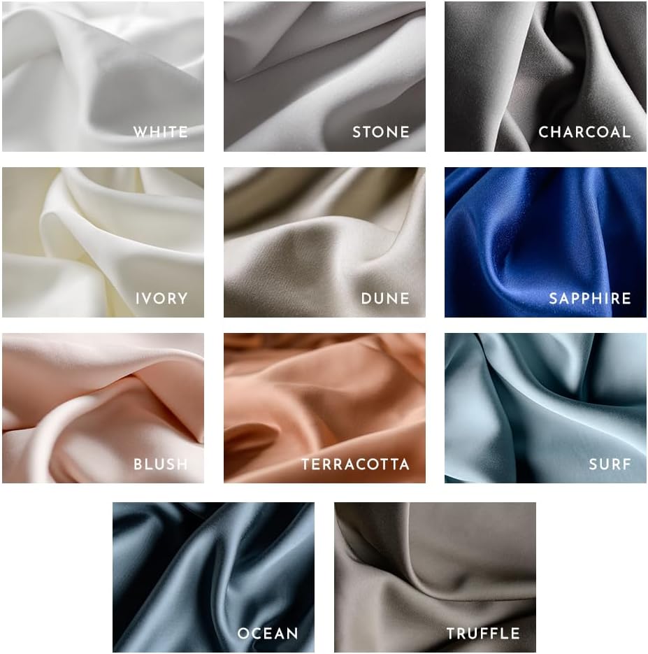LUXOME Luxury Sheet Set  100% Rayon (Viscose) from Bamboo  Full Size – Ocean  Deep Pockets  4-Piece Set (Fitted, Flat, 2 Pillowcases)
