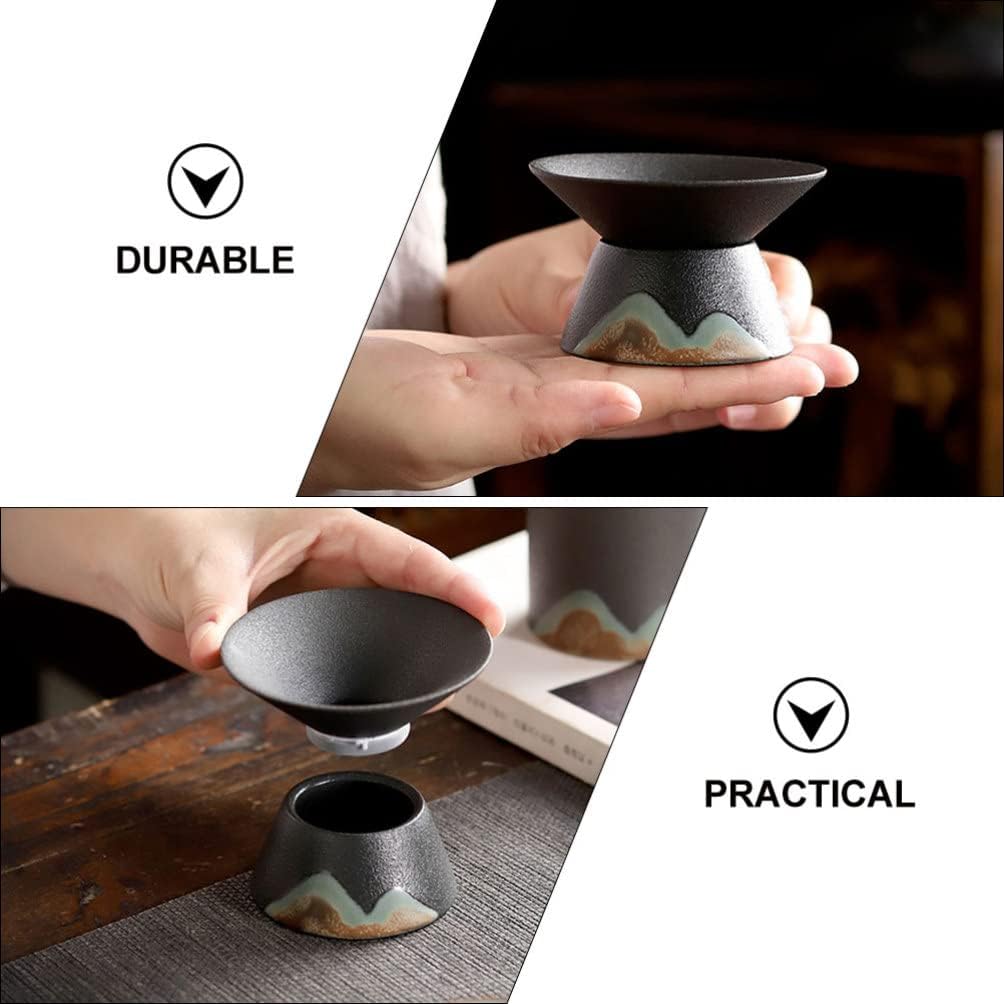 ULTNICE Infusor de taza de té de malla, infusor de filtro de té, colador de té cerámica suelta, malla de té, infusor de té chino, utensilios de té
