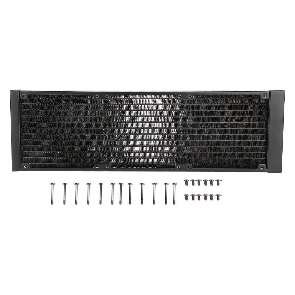 Intercambiador de calor de 12 tubos Radiador Intercambiador de calor de computadora duradera para sistema de refrigeración por agua de PC (14.173 in)