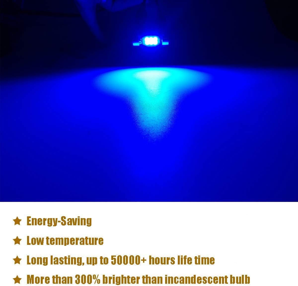 iBrightstar 6411 6418 C5W Festoon de 9-30V – Focos LED – Focos LED de 1.5pulgadas (36mm) extremadamente brillantes y sin errores para luces de