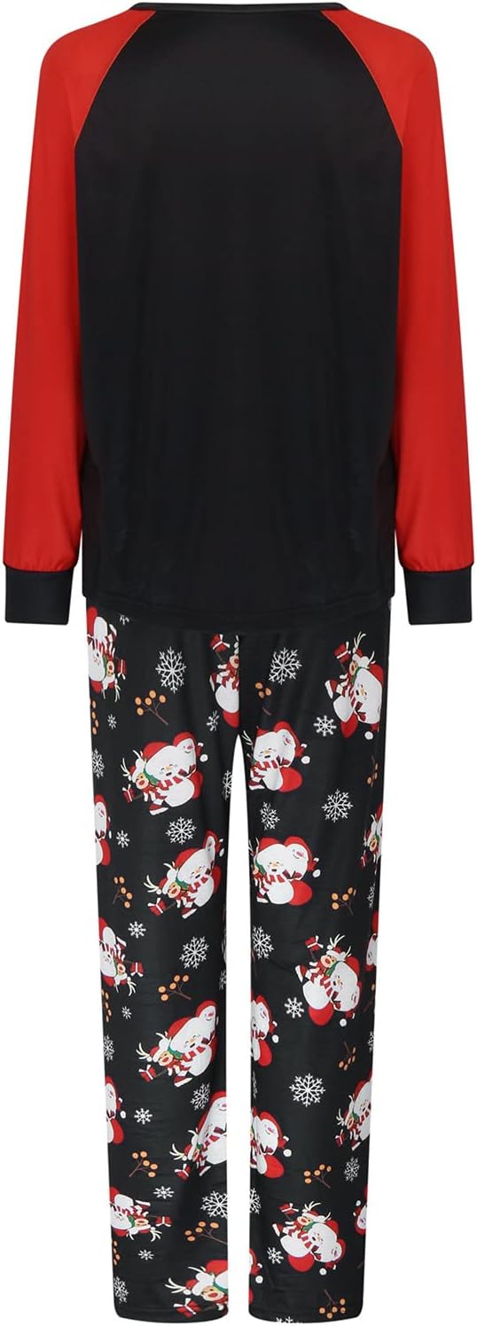 JEGULV Pijamas de Navidad para la familia de 4, conjunto de pijamas familiares de Navidad, pijamas familiares a cuadros rojos y verdes