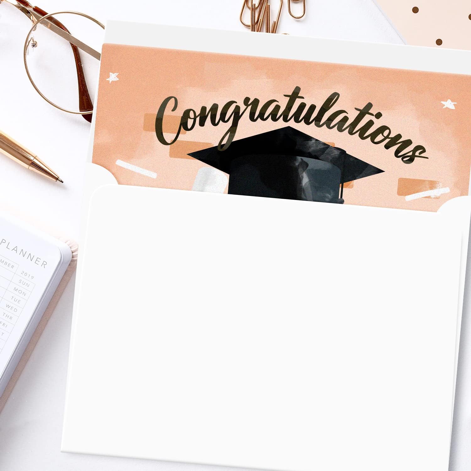Sobres blancos A2, perfectos para tarjetas de felicitación de 4.25 x 5.5, invitaciones de boda, postales, fotos, solapa cuadrada engomada, paquete a