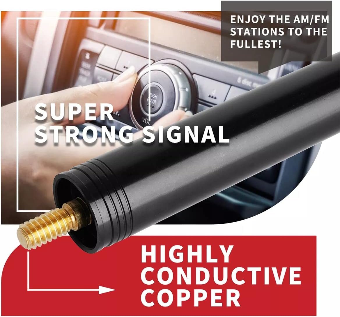 Antena de bala para automóvil, antena universal de repuesto para camión, antena de radio para automóvil, accesorios geniales para automóvil