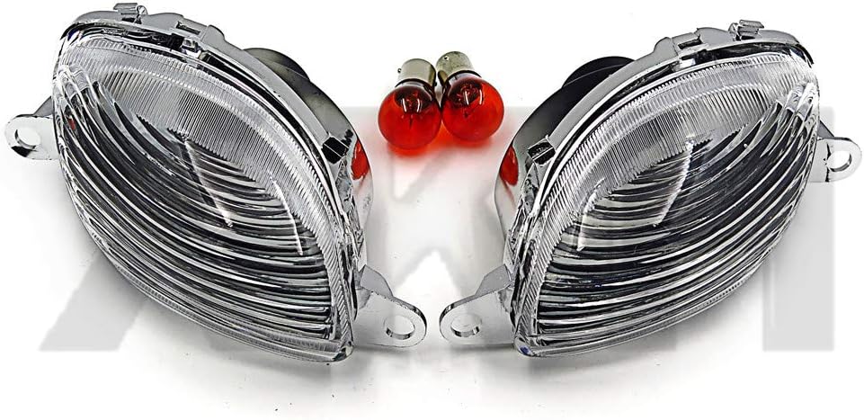 XKH – Señales de giro para motocicleta compatibles con Suzuki Hayabusa Gsxr1300 R 1999, 2003, 2004, 2005, 2006, 2007, transparente B00Y7CDUA4